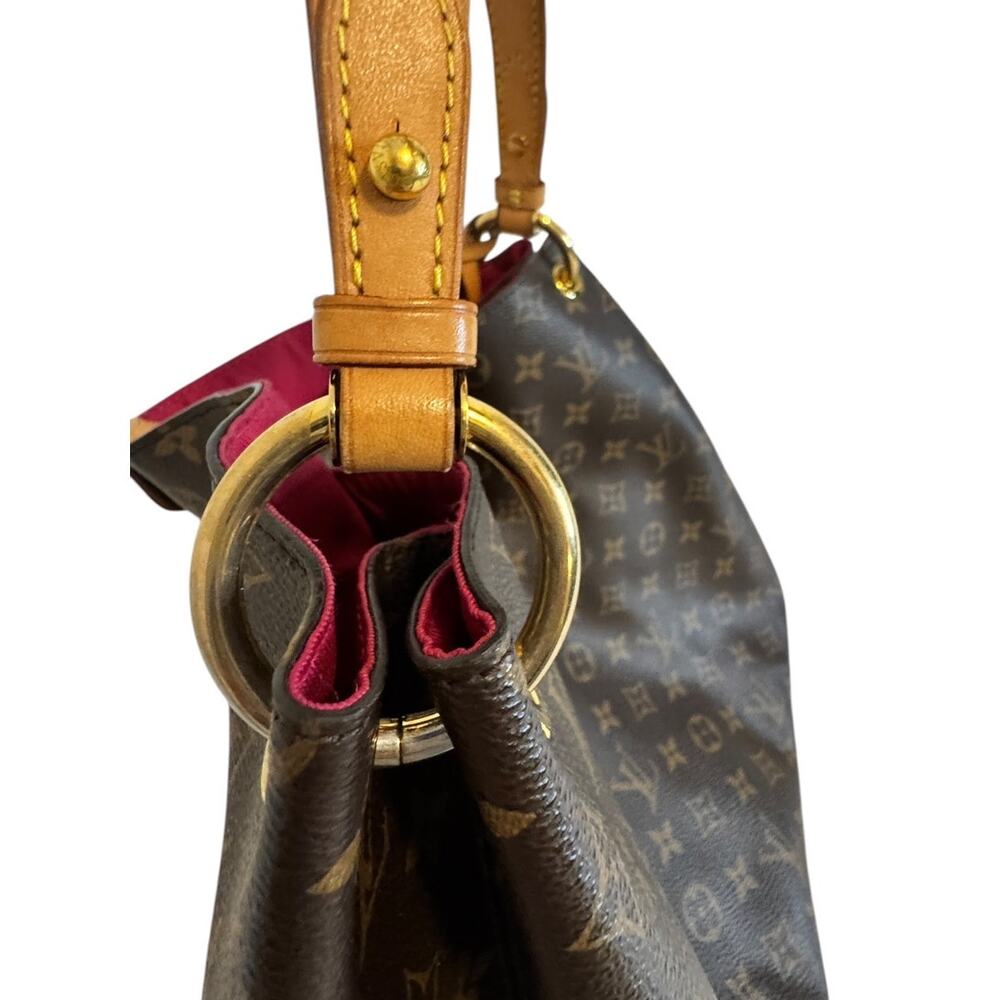 Louis Vuitton Graceful MM Monogram Canvas Shoulder Hobo Bag Tote - Picture 5 of 16